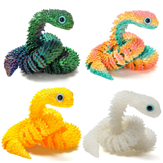 EDGRYJK 3D snake with textured body for lifelike display and tactile play