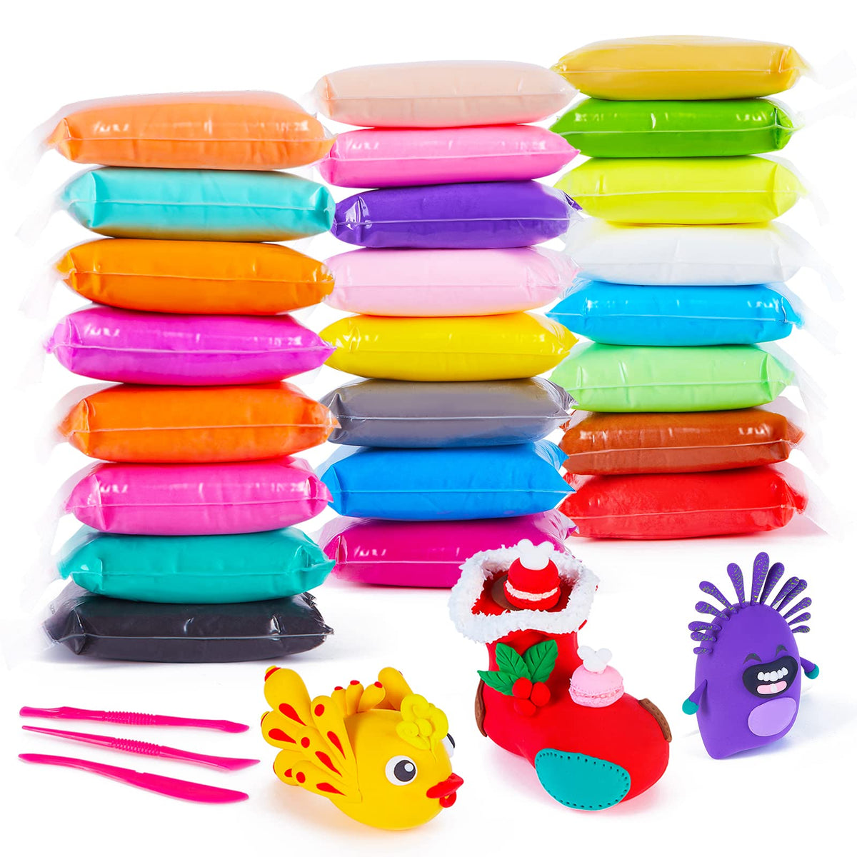 Edifon Magic Modeling Clay 24 colors pack for imaginative play and crafts.