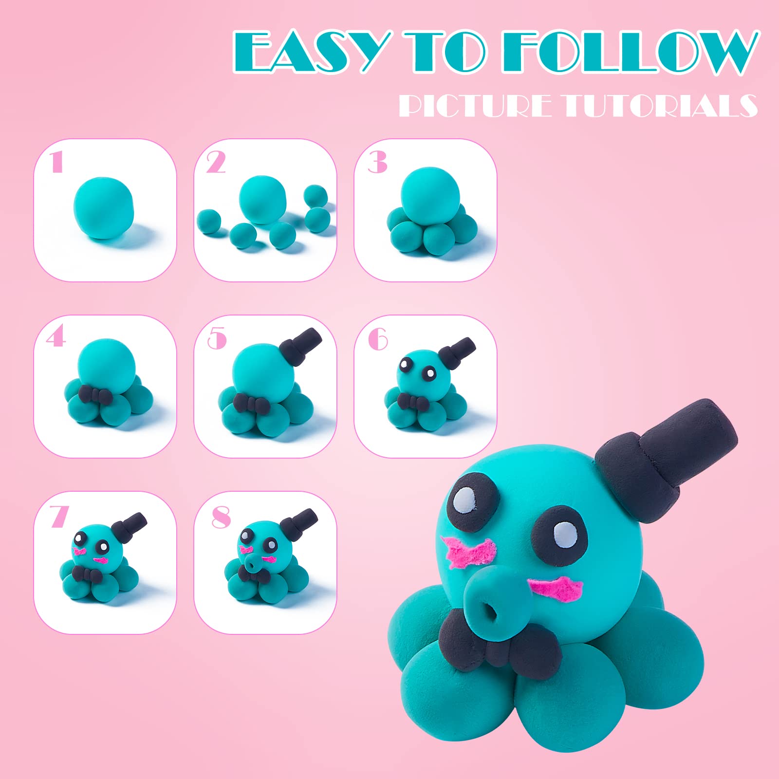 Edifon Modeling Clay Easy Use, non-sticky for mess-free crafting.