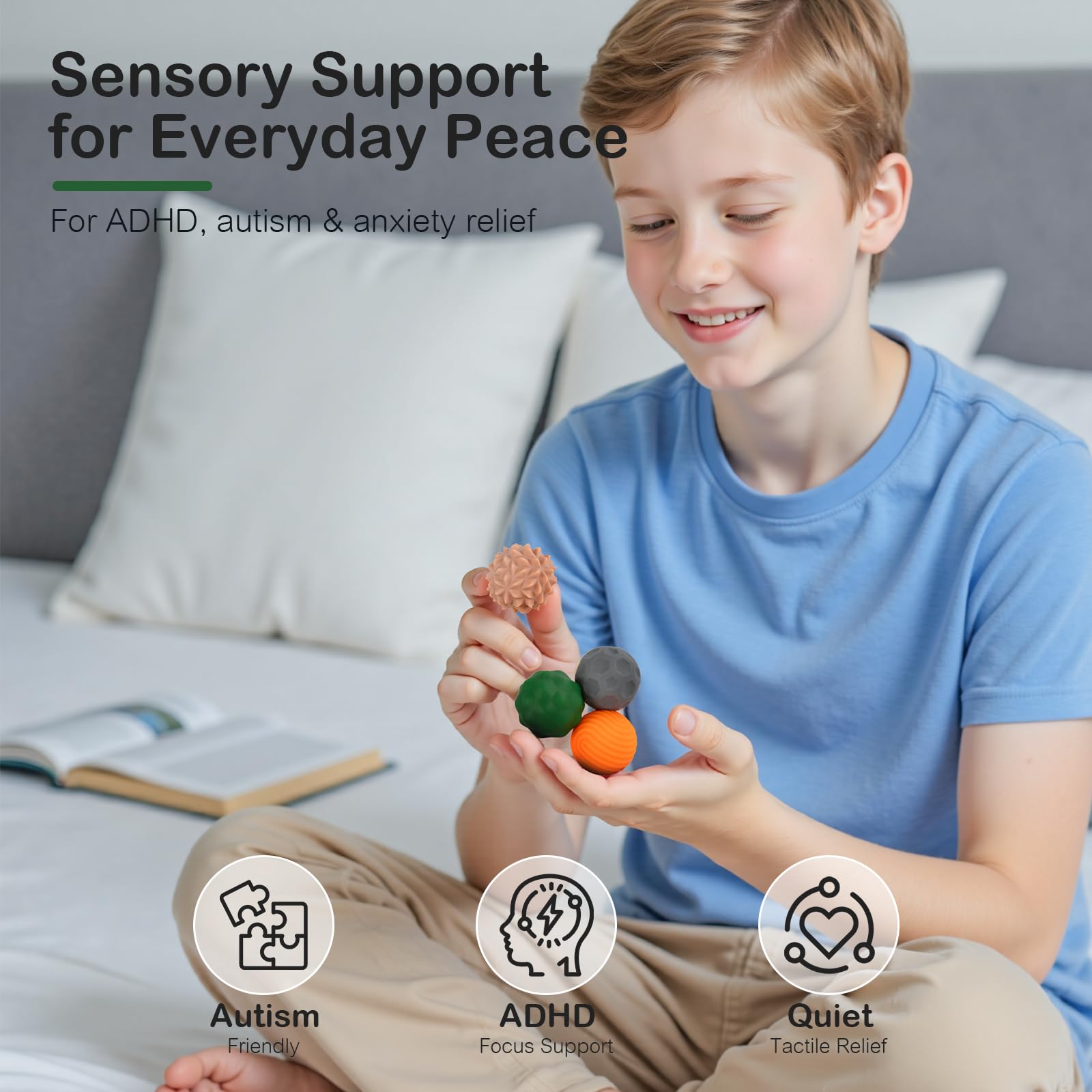 Ednzion anxiety-relief fidget balls for discreet stress relief.