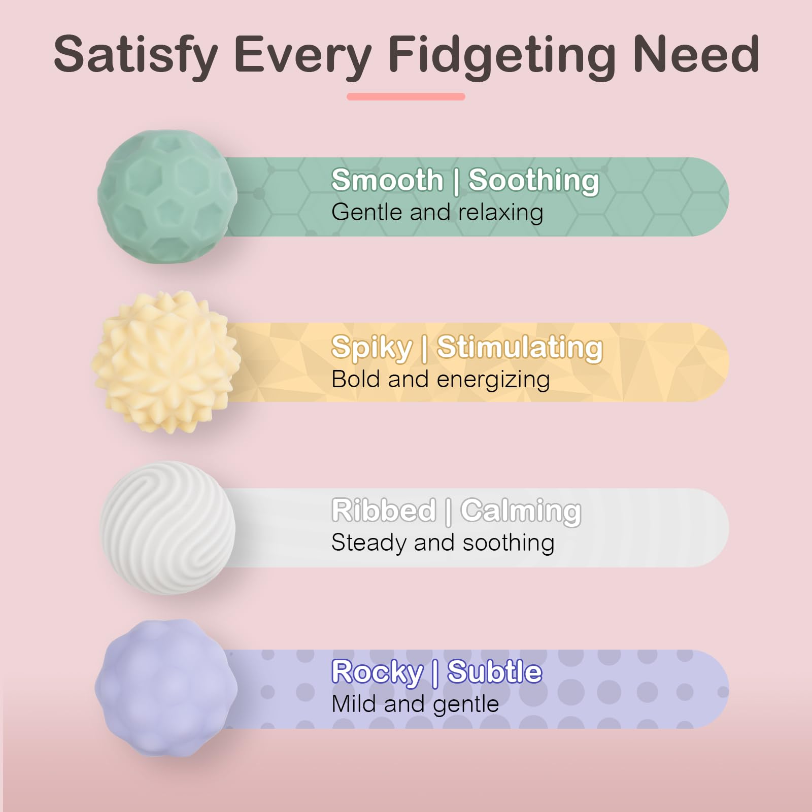 Ednzion soft-matte carrying case keeps fidget balls organized and portable.