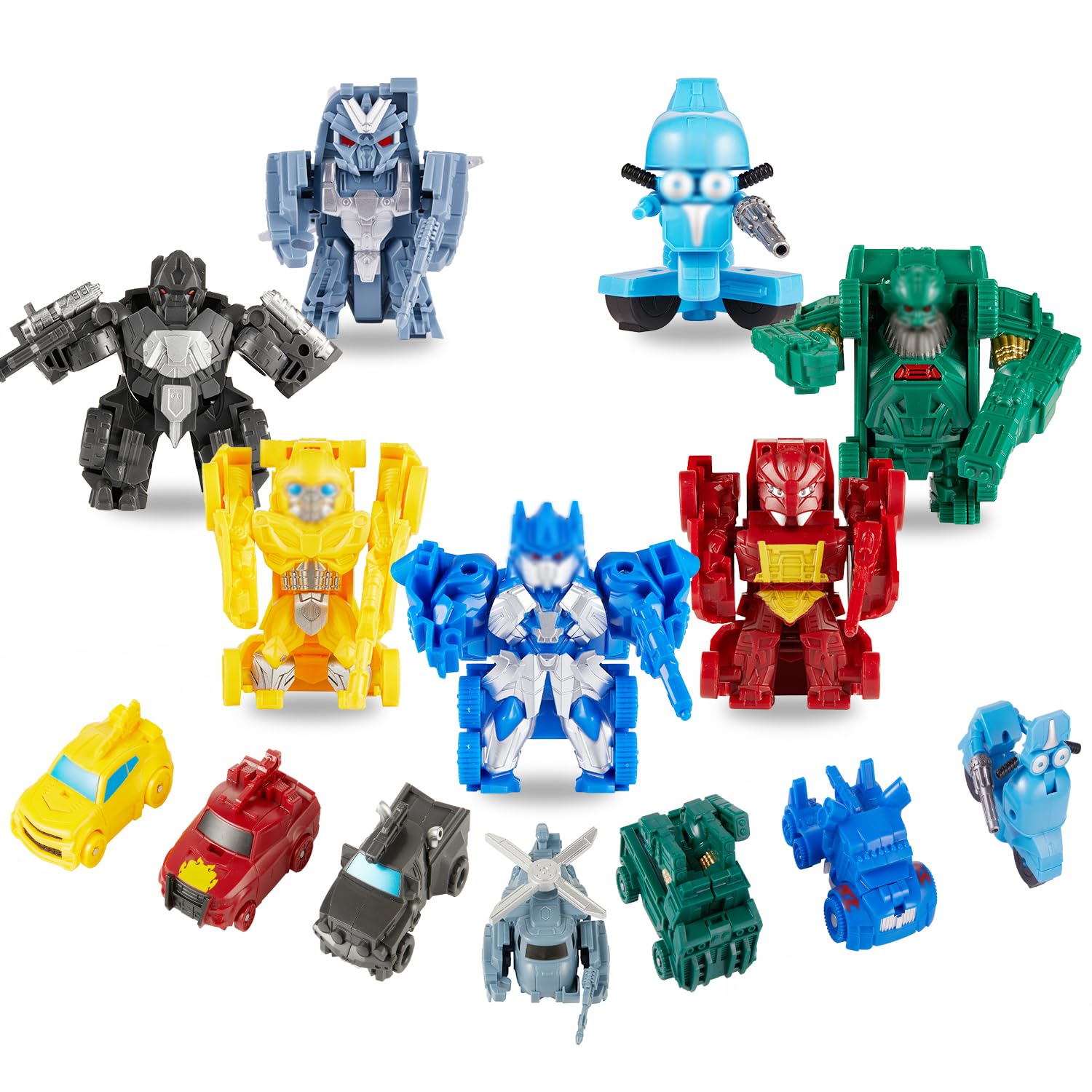 EDPOFUL Mini Car Robot in action transforming from vehicle to robot for interactive play