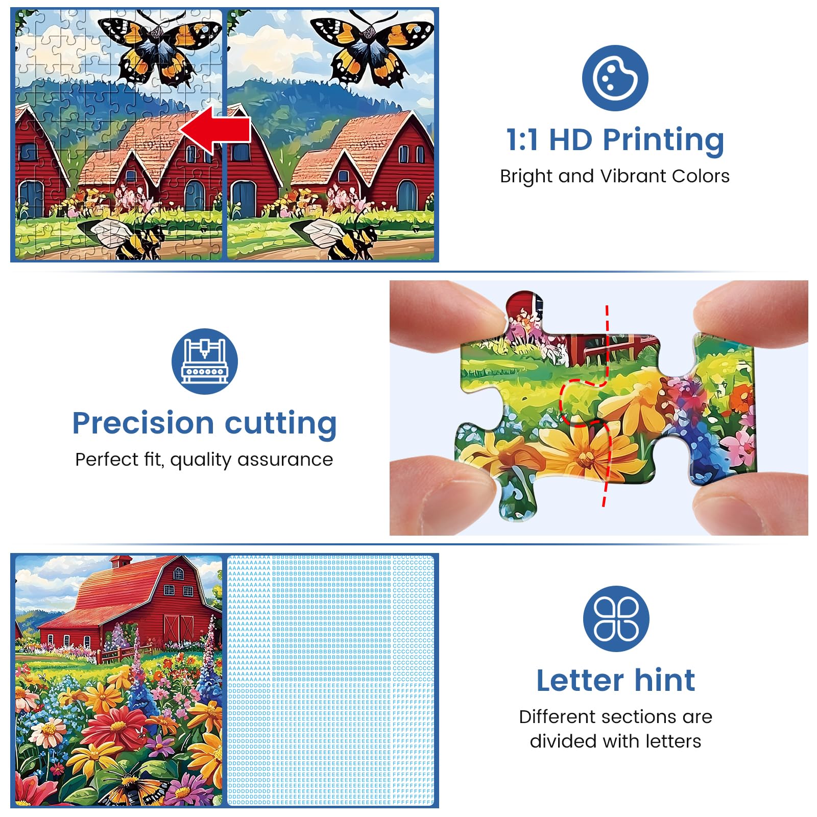 Edsjegn puzzle ink quality: high-definition printing for sharp details and vibrant colors.
