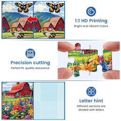 Edsjegn puzzle ink quality: high-definition printing for sharp details and vibrant colors.