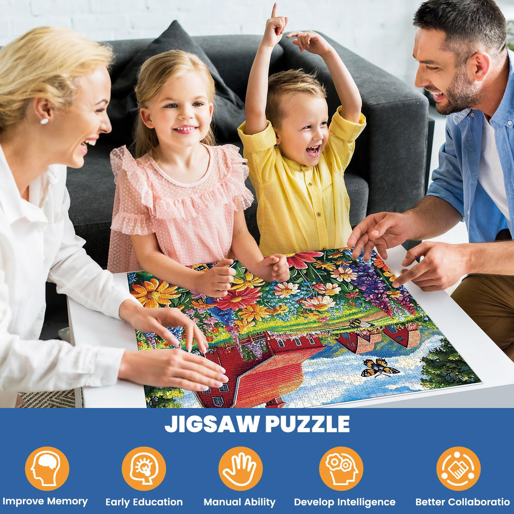 Edsjegn 1000-piece hd printing: precise piece fit for a cohesive finished image.