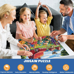 Edsjegn 1000-piece hd printing: precise piece fit for a cohesive finished image.