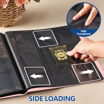 EDUDIIU pink binder highlights 360-pocket capacity for large collections