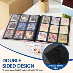 EDUDIIU pink interior with 18 pockets per sheet for neat organization