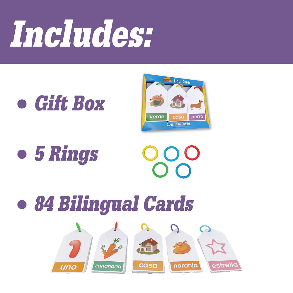 EDUMAETRIX first words sample flash cards build bilingual vocabulary.