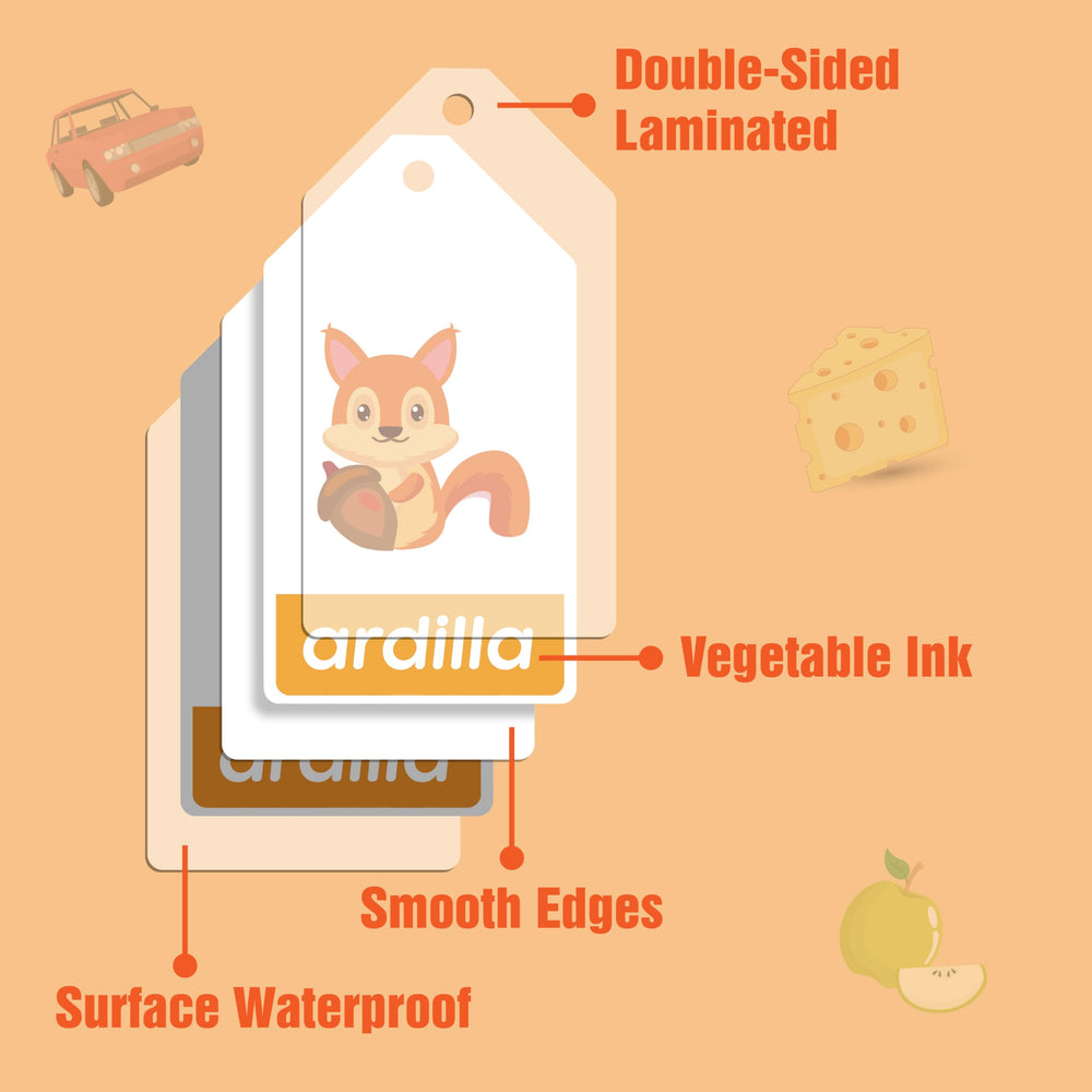 EDUMAETRIX shapes sample flash cards help bilingual shape recognition.