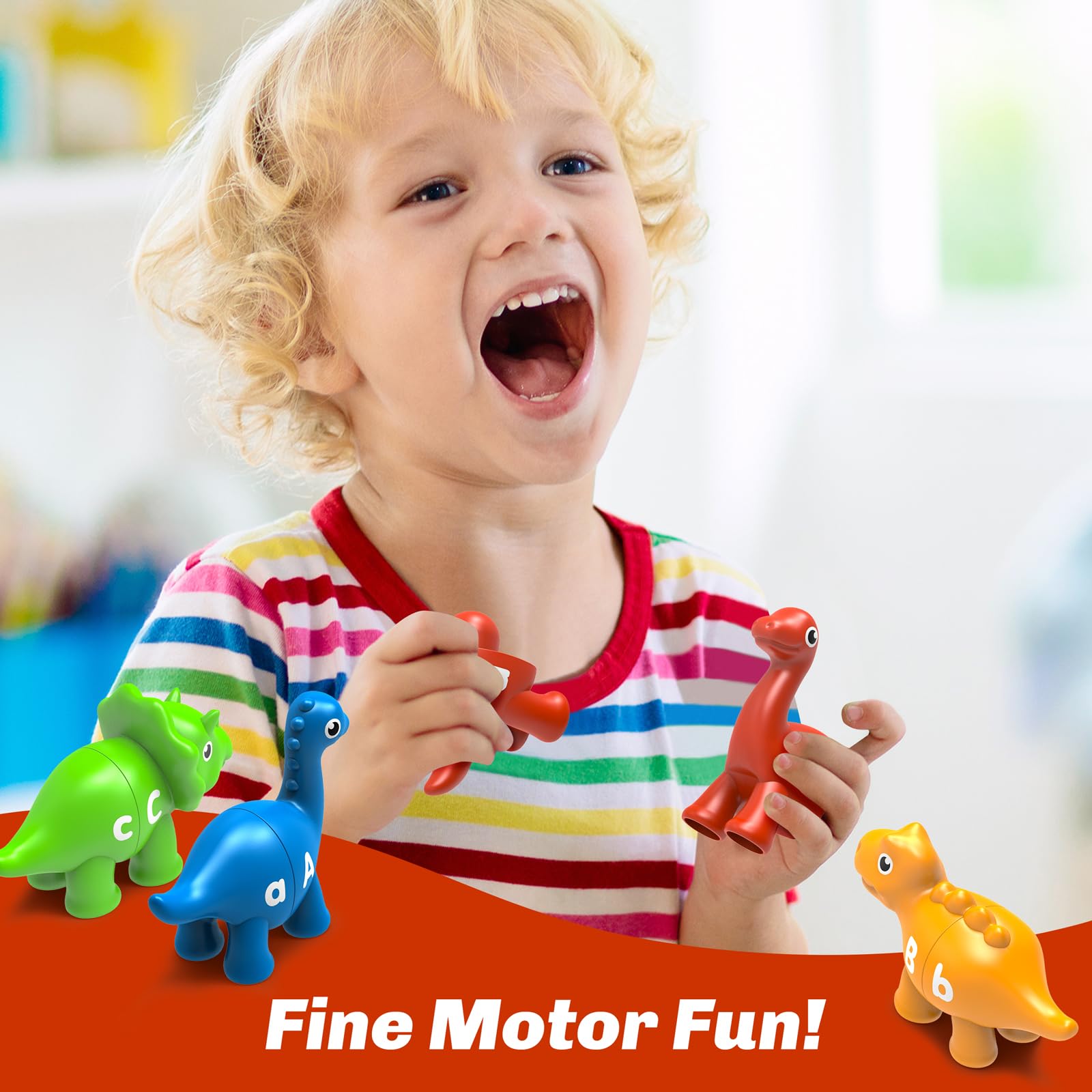 Edumoteso dinosaur smooth-edge plastic ensures safe, comfortable grip for toddlers.