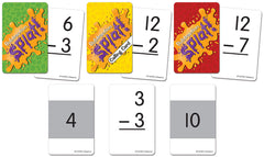 Edupress Math Splat caller reads subtraction aloud to trigger fast responses