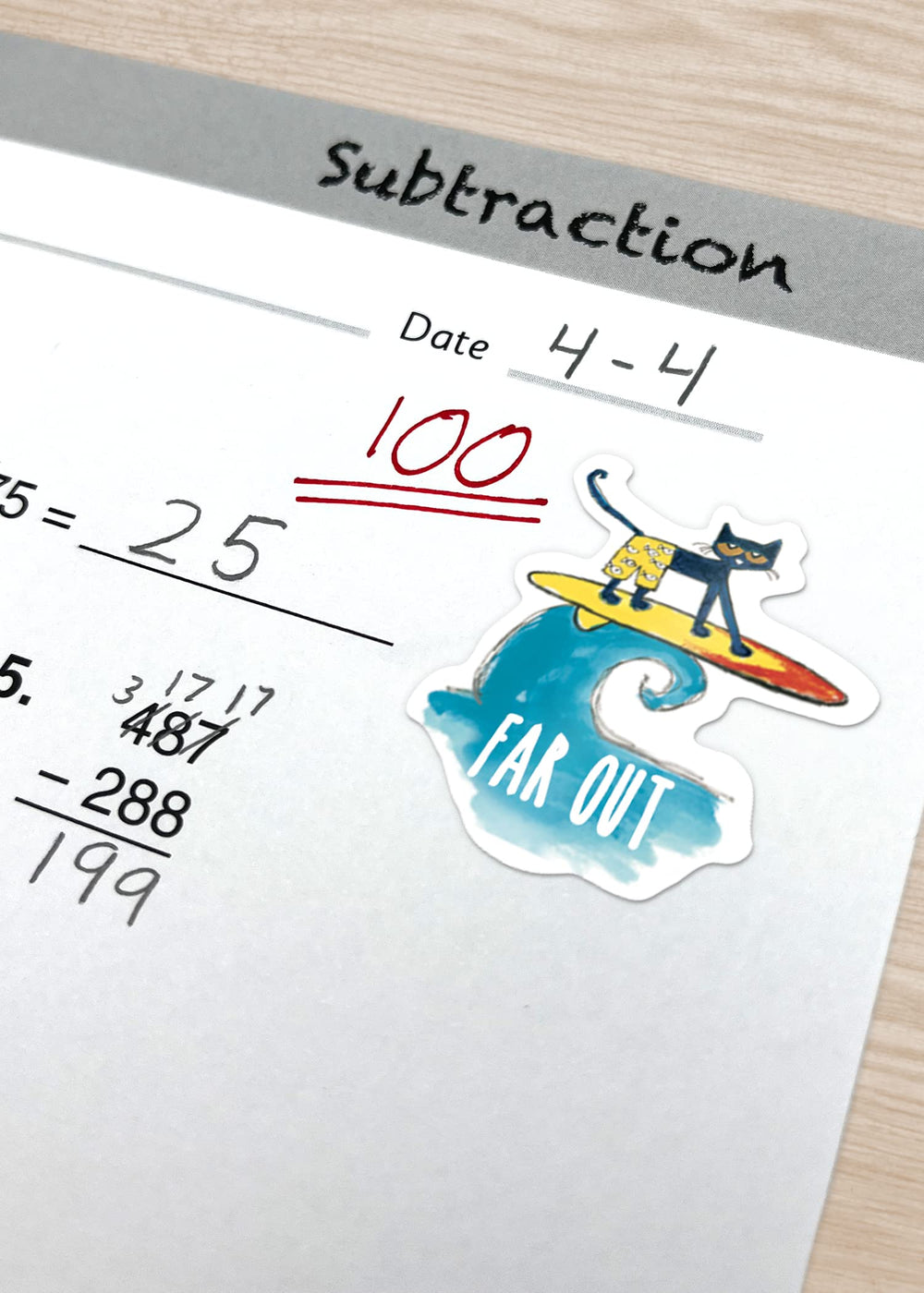 Edupress Pete the Cat stickers eight designs support student rewards and positive routines.