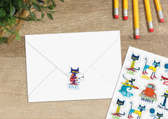Edupress Pete the Cat stickers eight designs measure about one inch for easy use.