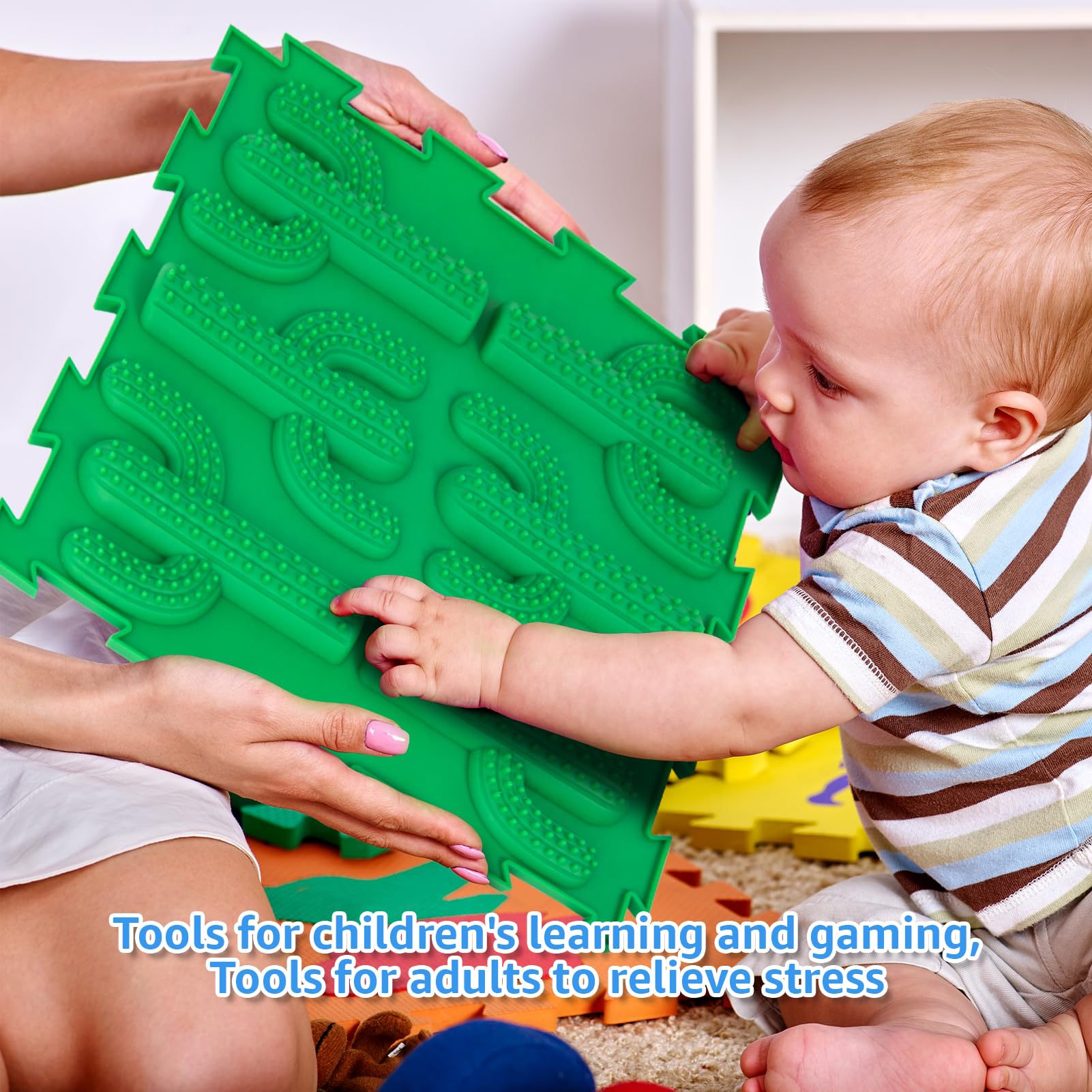 Edusense sensory mat for stress relief and mindful movement.