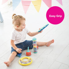 Edushape toddler music toys set supports sensory play during tummy time and floor play.