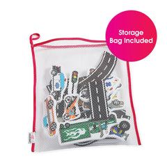 Edushape bright foam pieces encourage creative play and storytelling during bath.