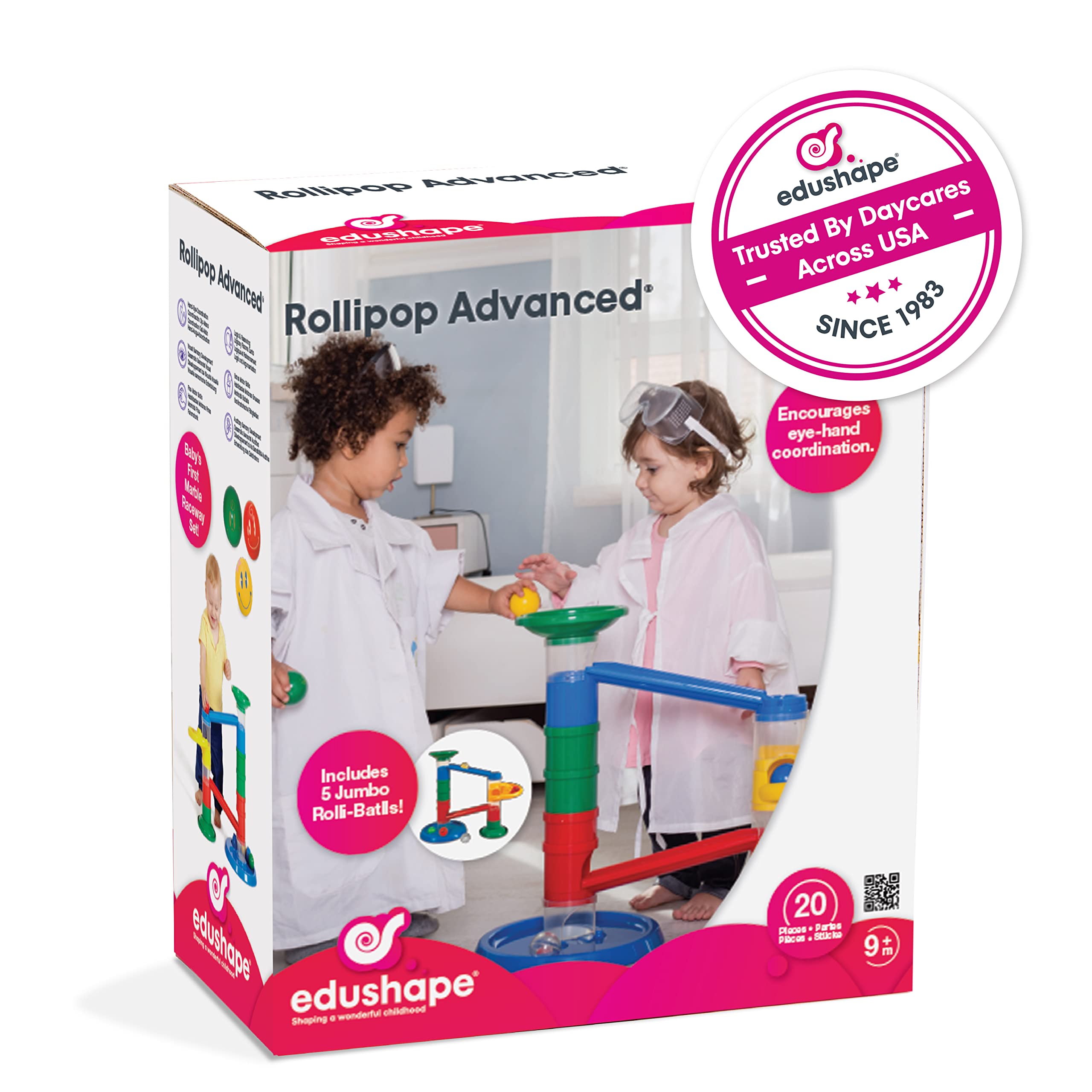 Edushape Rollipop age-9-months-up friendly introduction to cause-and-effect play.