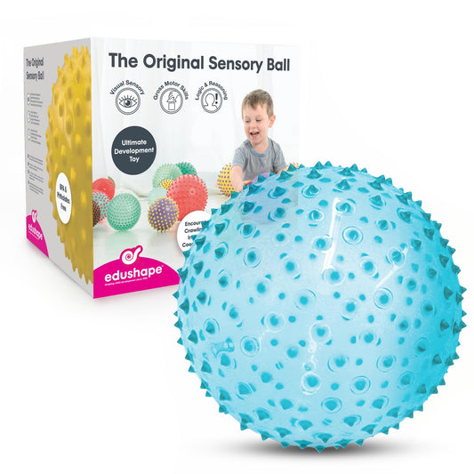Edushape sensory ball, 7-inch transparent ball, boosts tactile exploration.