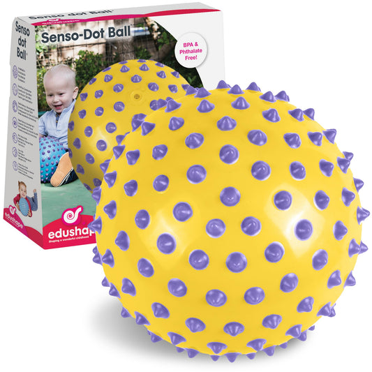 Edushape sensory ball helps babies improve grip and coordination.