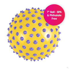 Edushape 7-inch ball encourages rolling, tossing, and bouncing for motor play.
