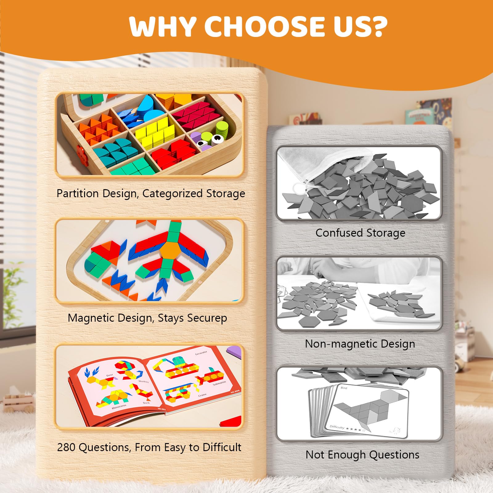 edutree 9 modes montessori toy encourages shape puzzles, scene building, graphic challenges