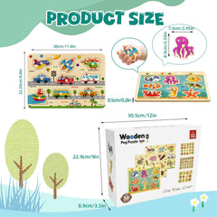 edutree peg puzzle marine animals fosters memory and fine motor precision