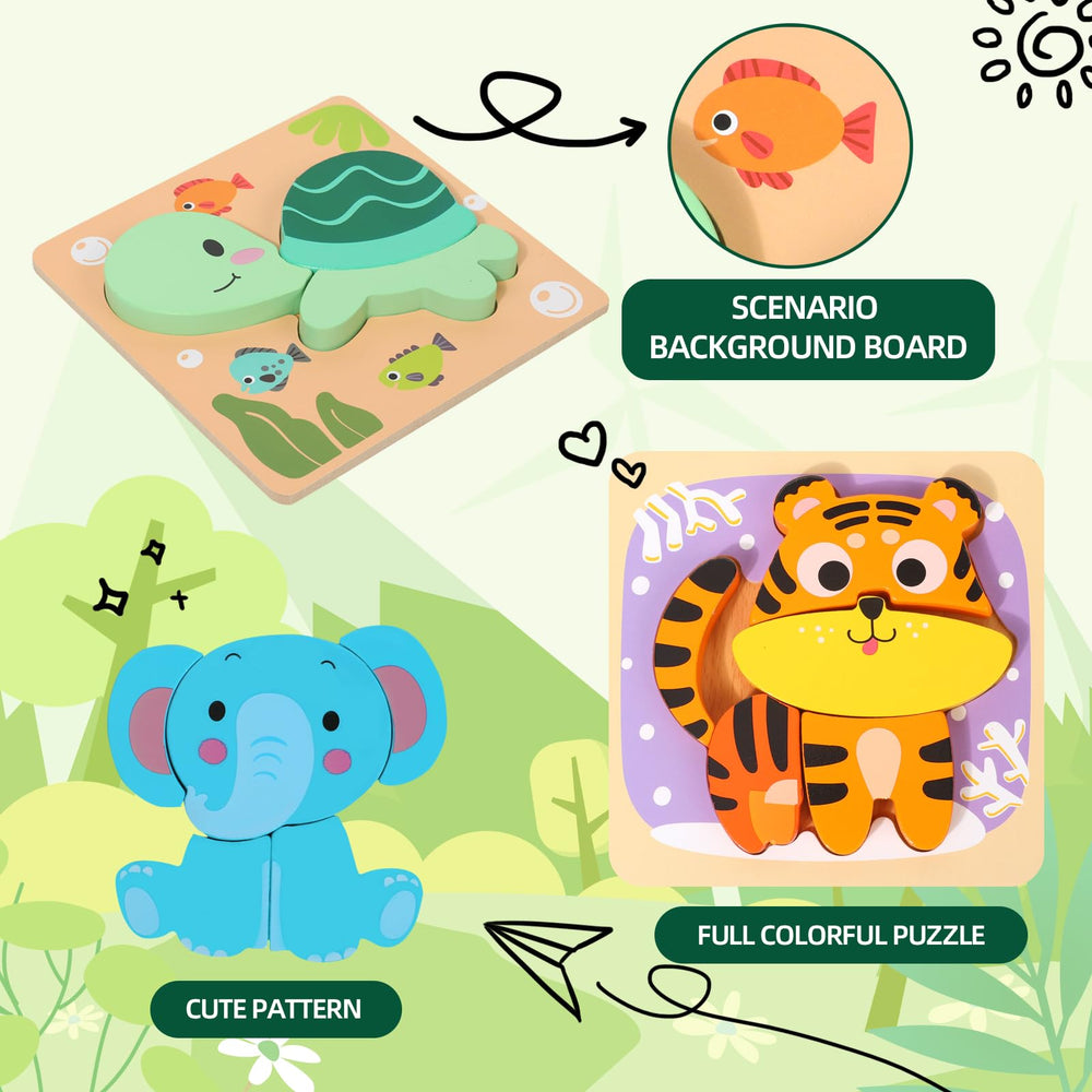 edutree tiger puzzle helps with shape recognition and patience