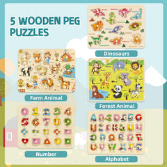 edutree numbers peg puzzle supports counting practice with chunky numeral pegs