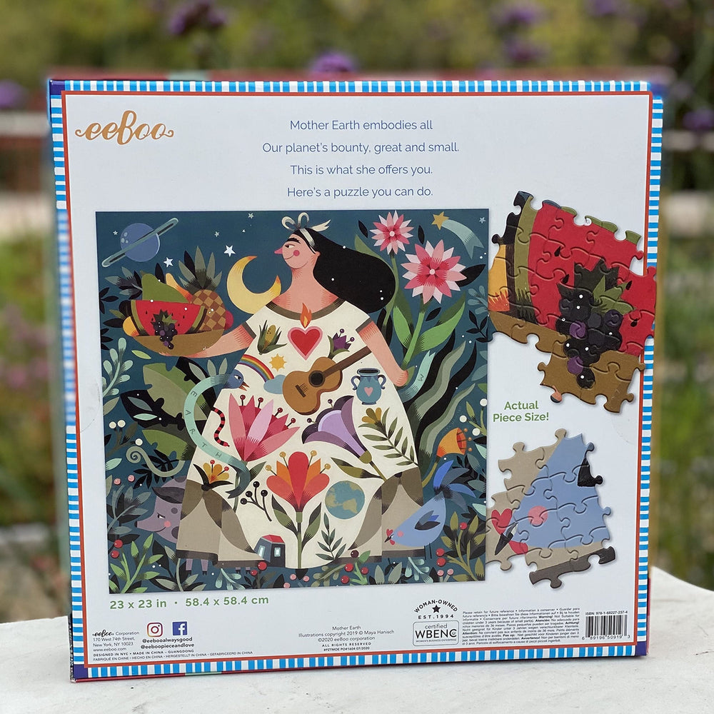 eeBoo Mother Earth puzzle color insert helps track progress and appreciation.