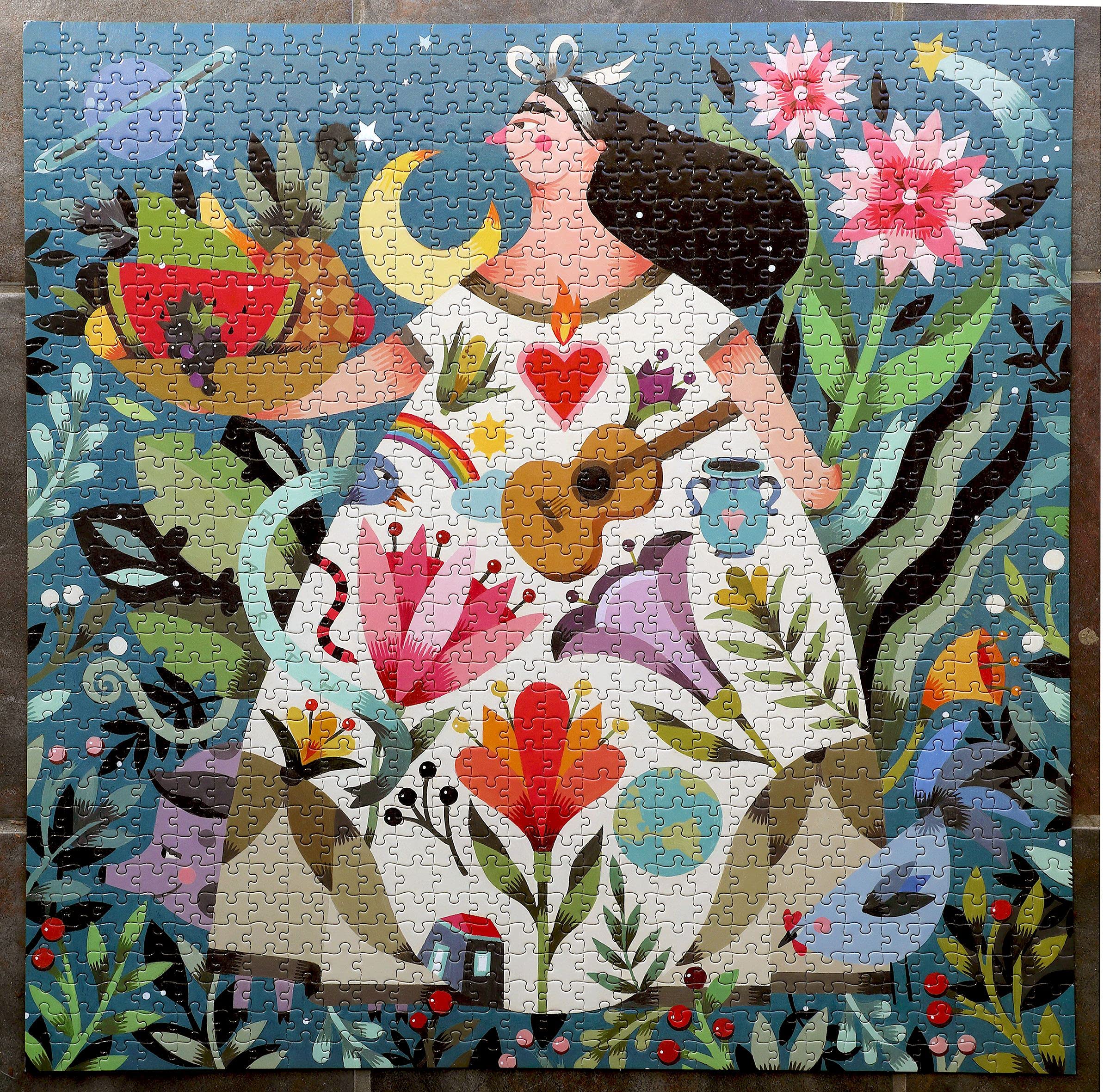 eeBoo Mother Earth puzzle with musical instruments inspires mindful focus during downtime.