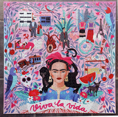 eeBoo Viva La Vida Frida Kahlo illustration close-up showing bold colors