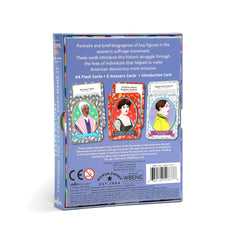 eeBoo Votes for Women flashcards reveal concise bios on the reverse for discussion prompts