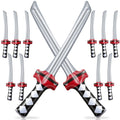 Eerrhhaq 12-pack inflatable ninja swords for vibrant party decor and playful battles.