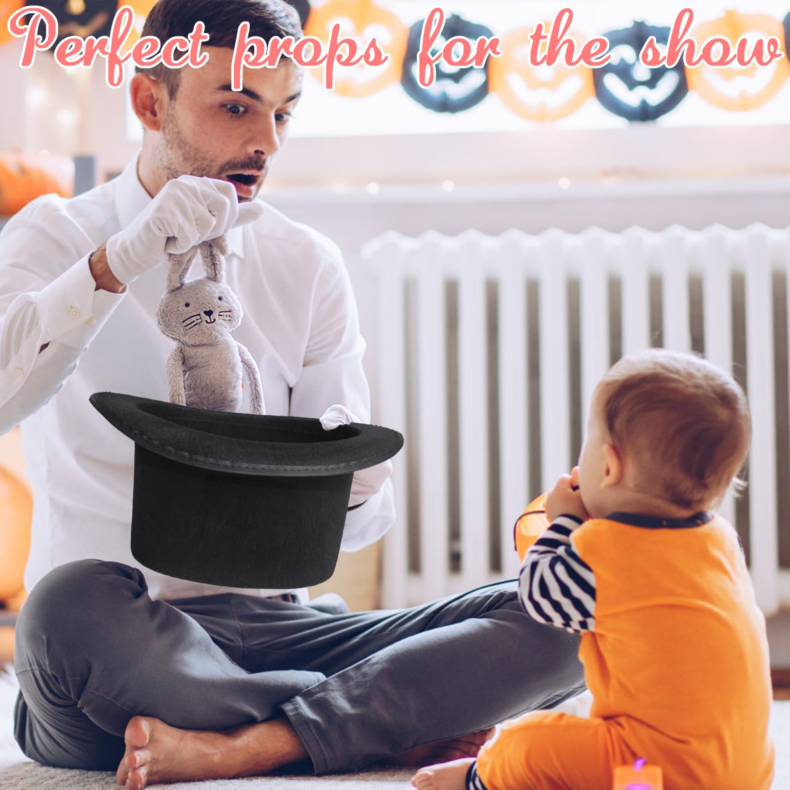 Eerrhhaq black top hat kids, packaging view, ready-to-wear right out of the box.