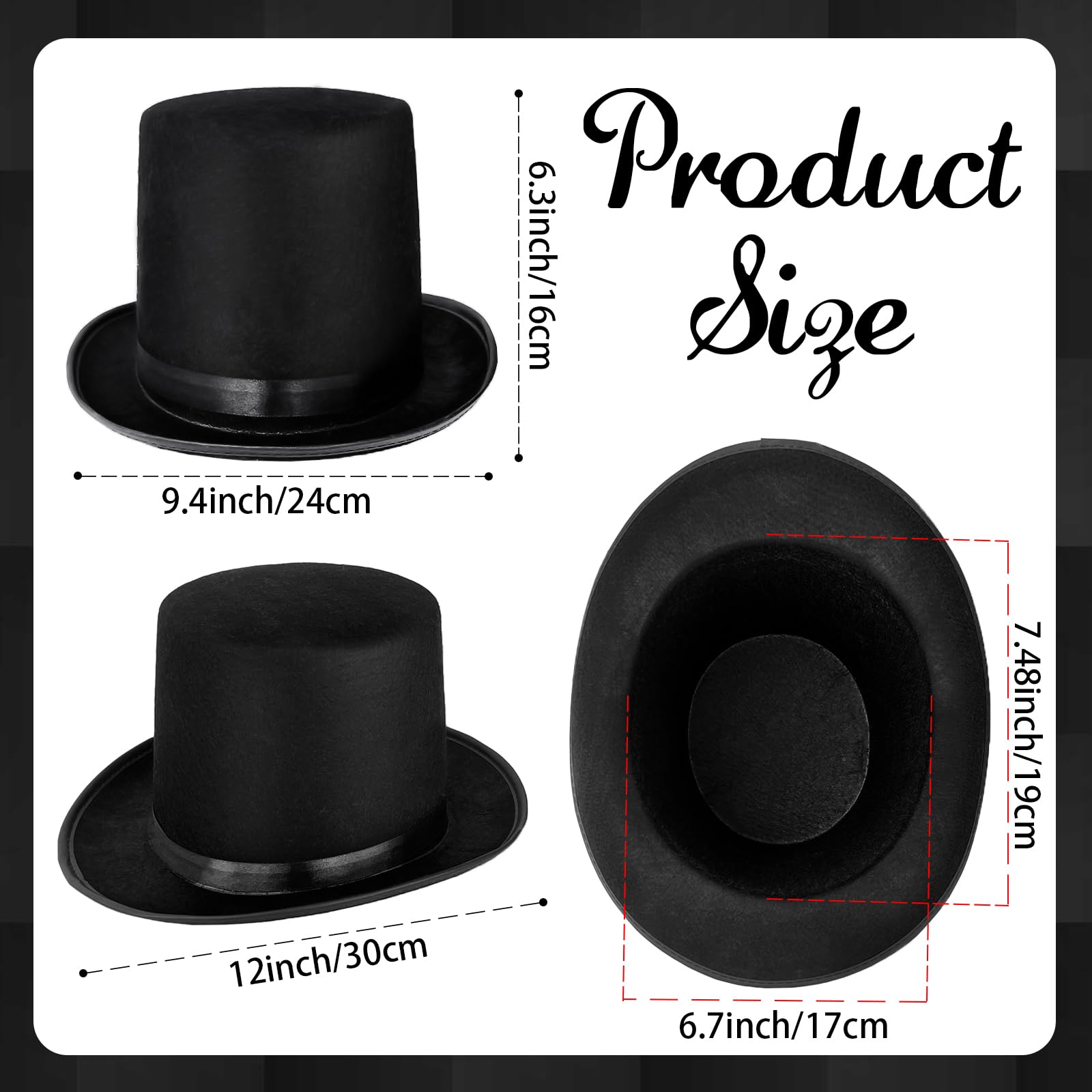 Eerrhhaq black top hat for kids, side view, lightweight wear for comfort.