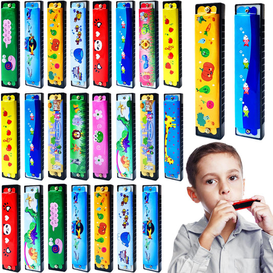 Eerrhhaq kids harmonica 24-piece set for shared musical play and exploration.