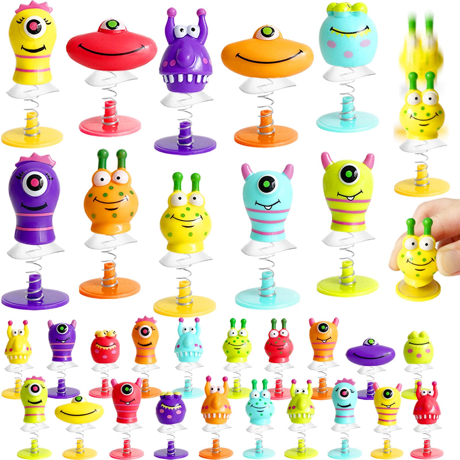 Eerrhhaq monster big-eyed spring launcher for kids, durable and colorful fun.