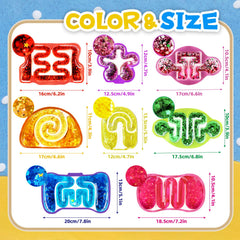 Eerrhhaq sensory tube shows colorful glitter, engaging visual focus for calming fidgeting