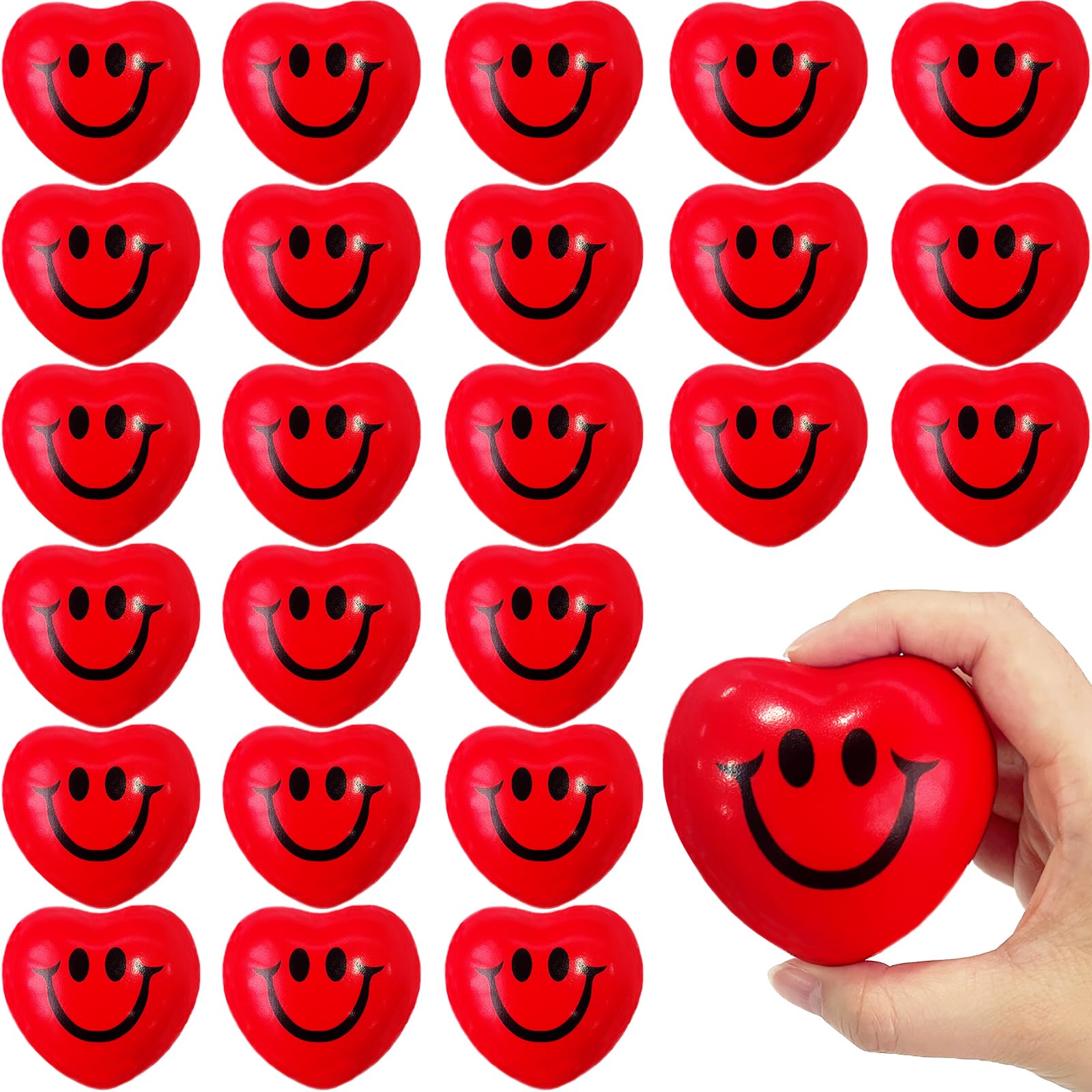 Eerrhhaq Valentines heart stress balls pack for party favors and stress relief