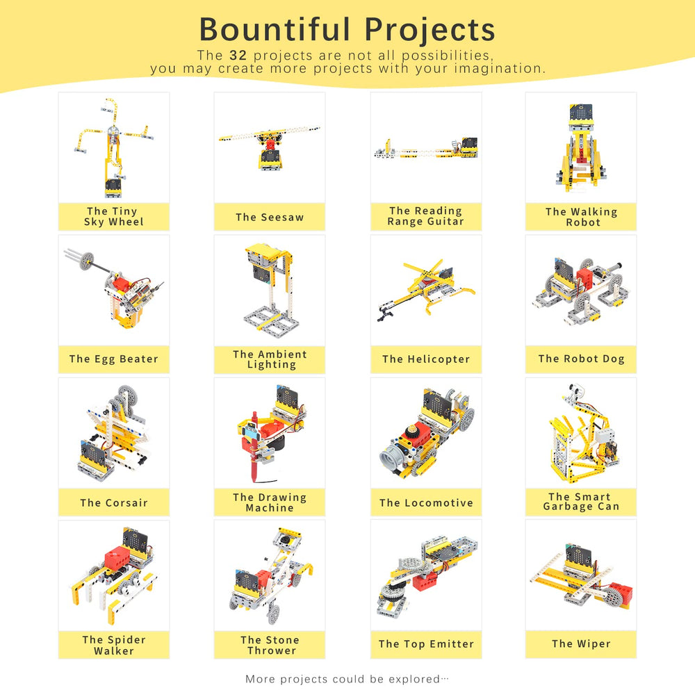 EF ELECFREAKS kit with multiple building blocks stimulating STEM creativity