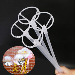 EFAY 20-pack long balloon sticks provide stable centerpieces for 27-inch balloons.