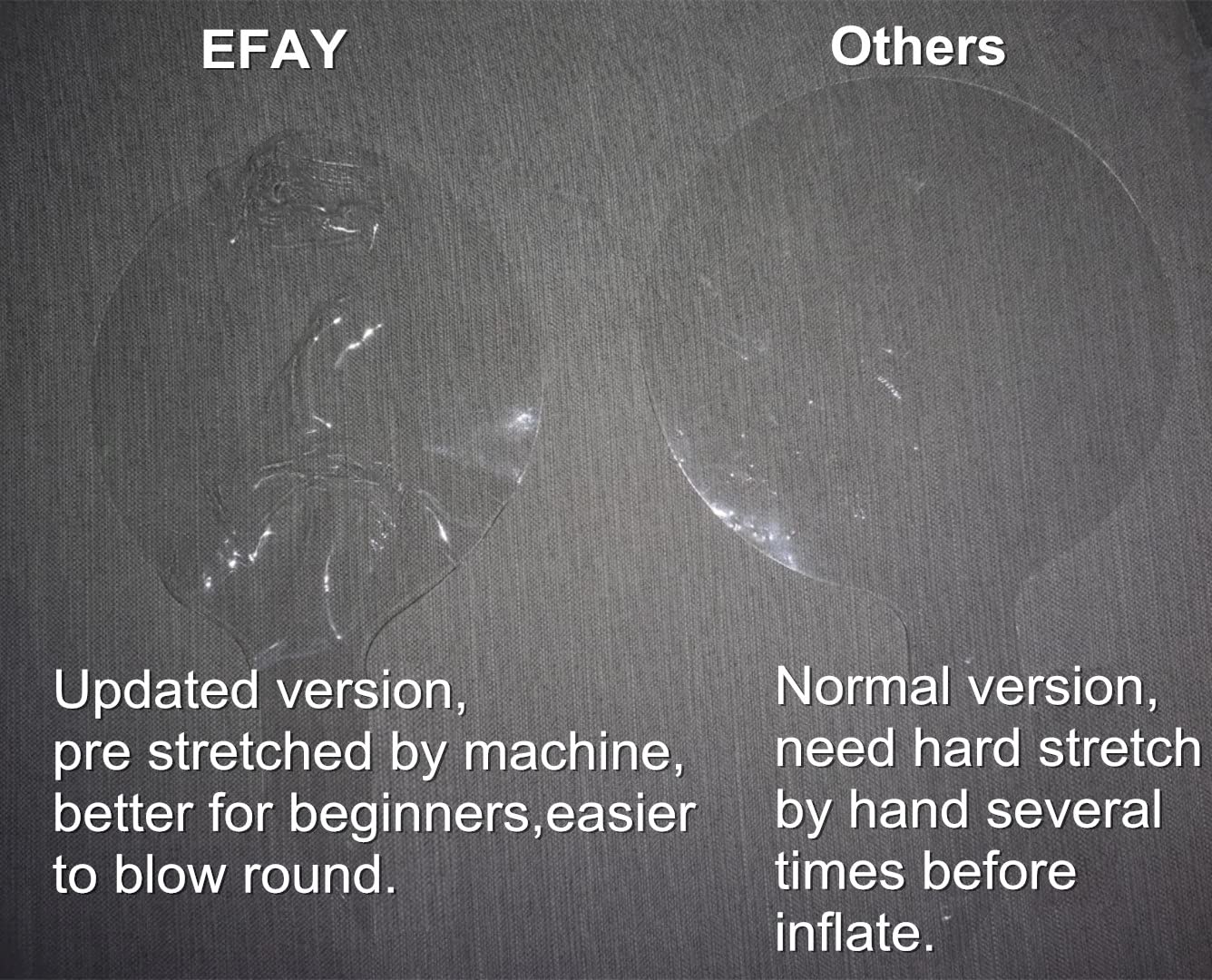 EFAY Bobo Balloons inflated to 24 inches for dramatic backdrops