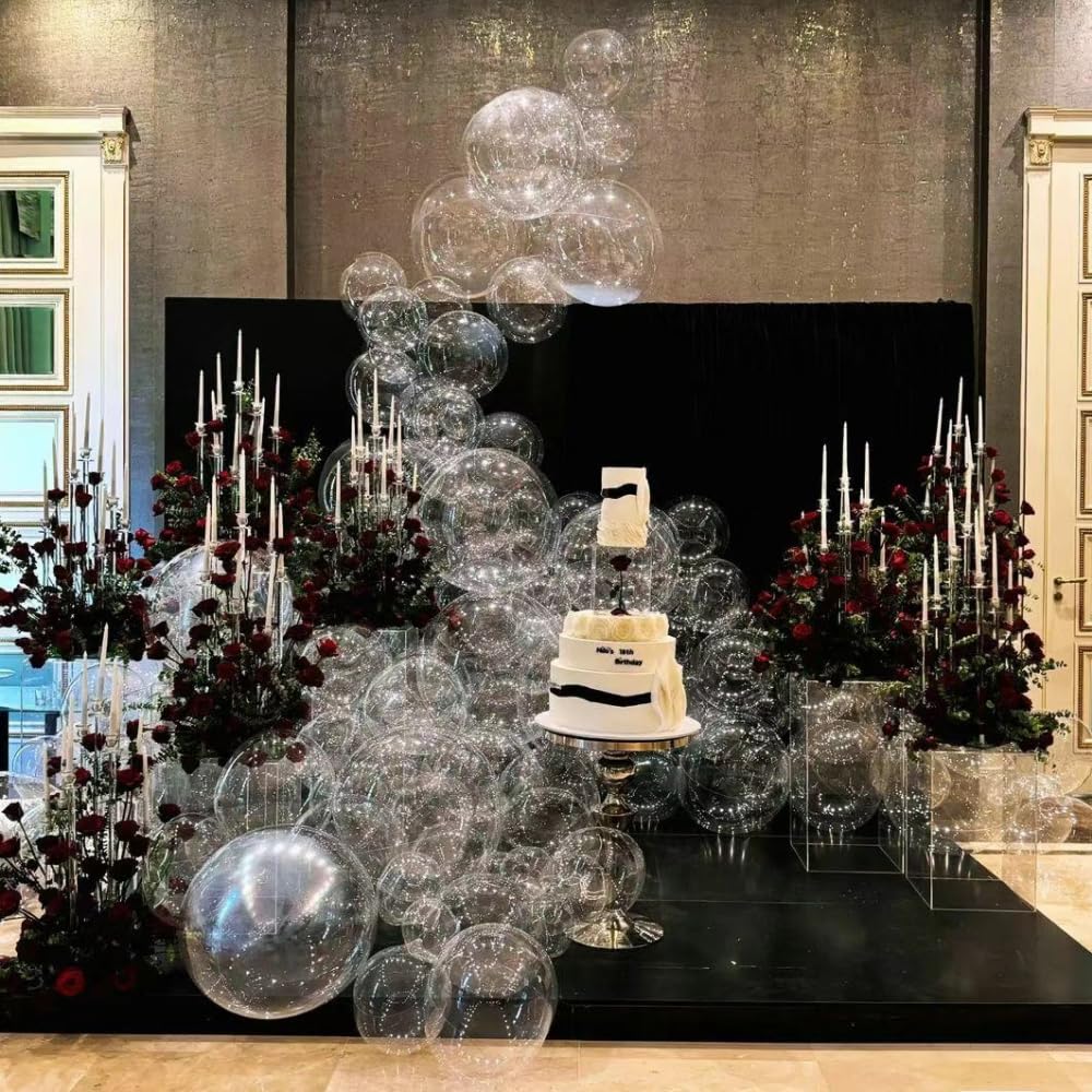 EFAY Bobo Balloons transparent bubbles for illuminated party decor.