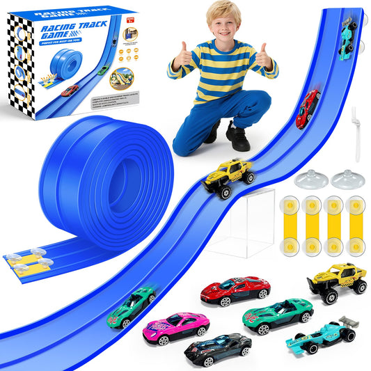 EFCRBS 15ft flex track dual lanes for fast kid races.