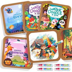 EFCRBS water painting book shows an animal scene, mess-free for kids.