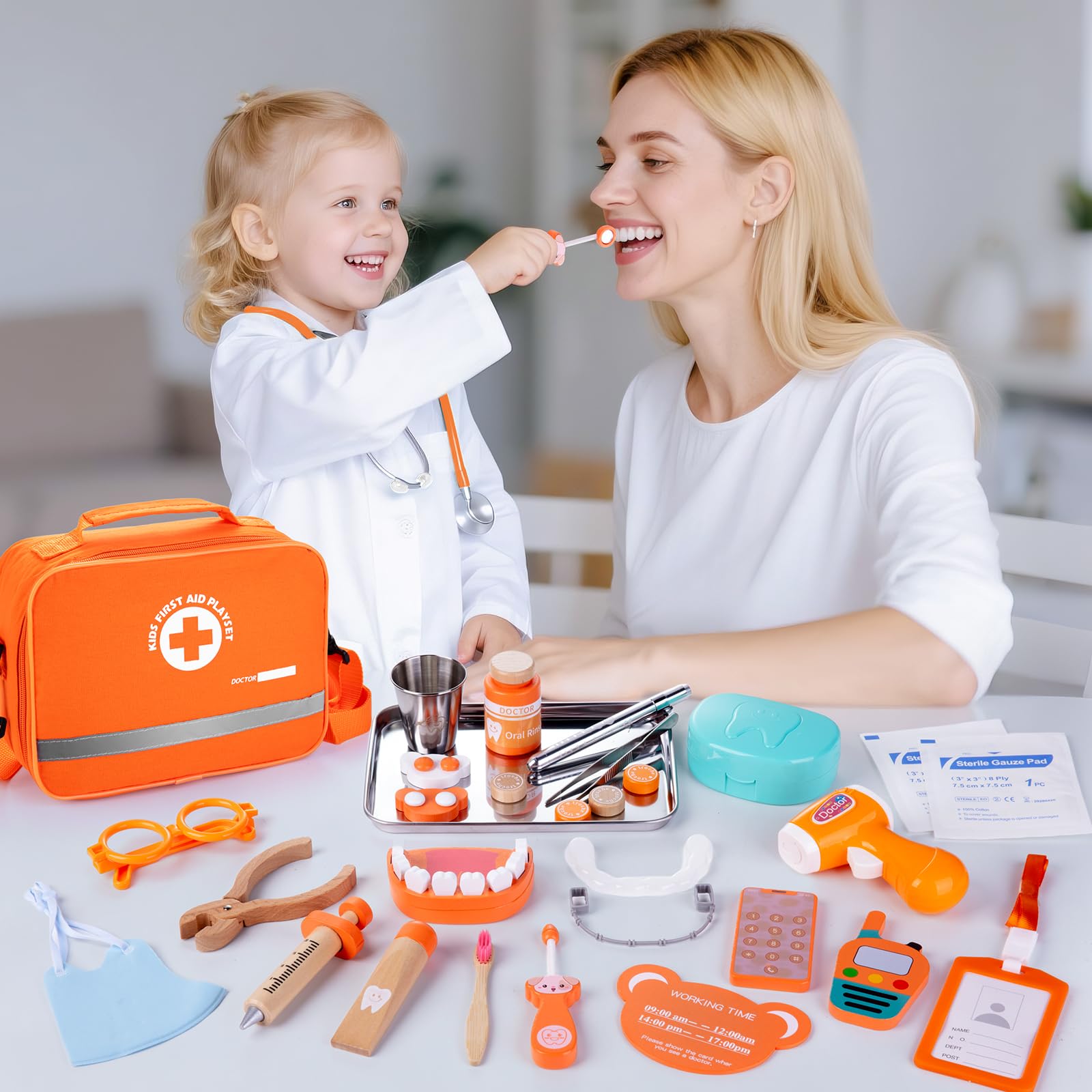 EFO SHM dentist play set with removable teeth for interactive dental checkups