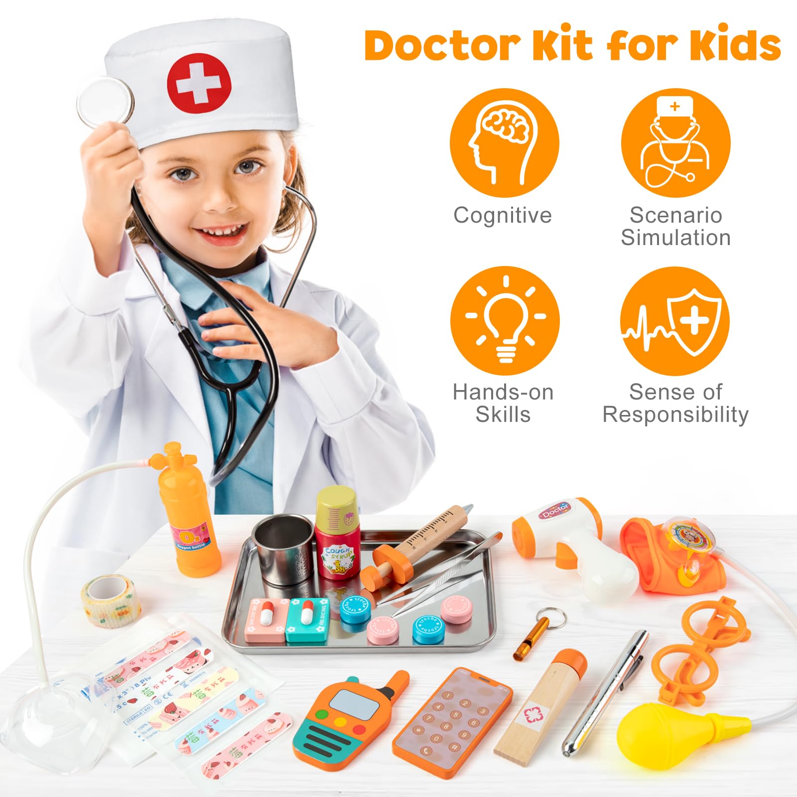 EFO SHM Doctor Kit blood pressure cuff for interactive health checks during play.