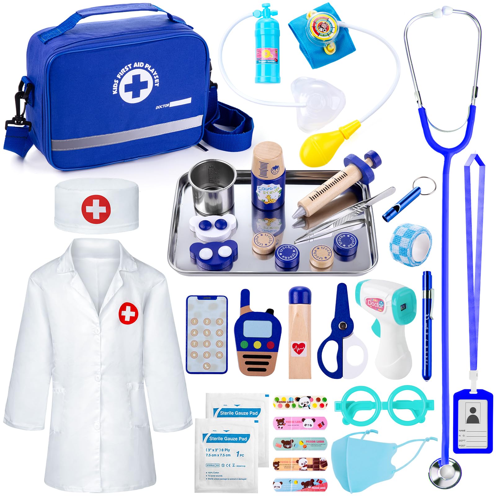EFO SHM Doctor Kit stethoscope shows heartbeat during pretend play for realism