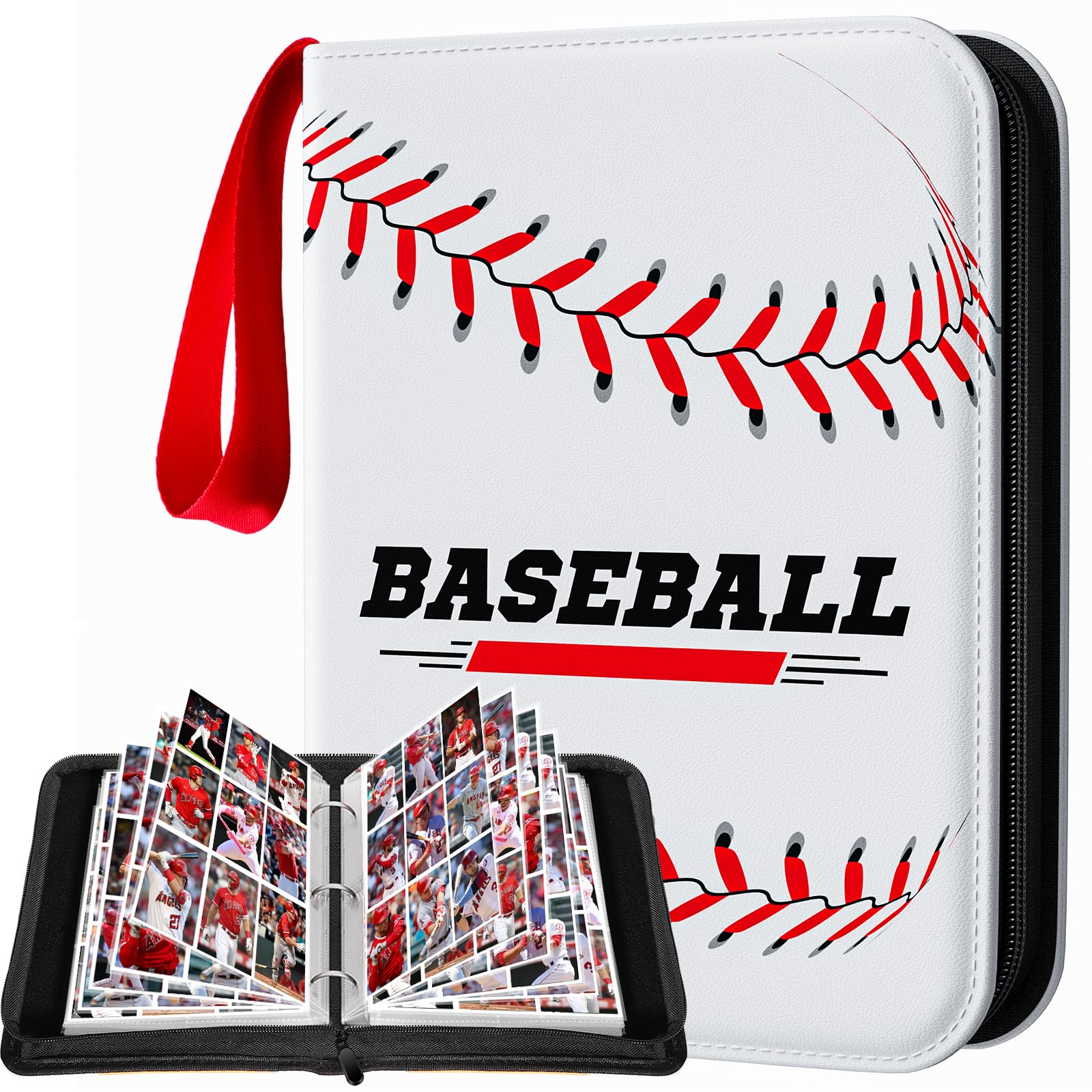 efunny baseball card binder with 900 pockets keeps your collection organized on the go.
